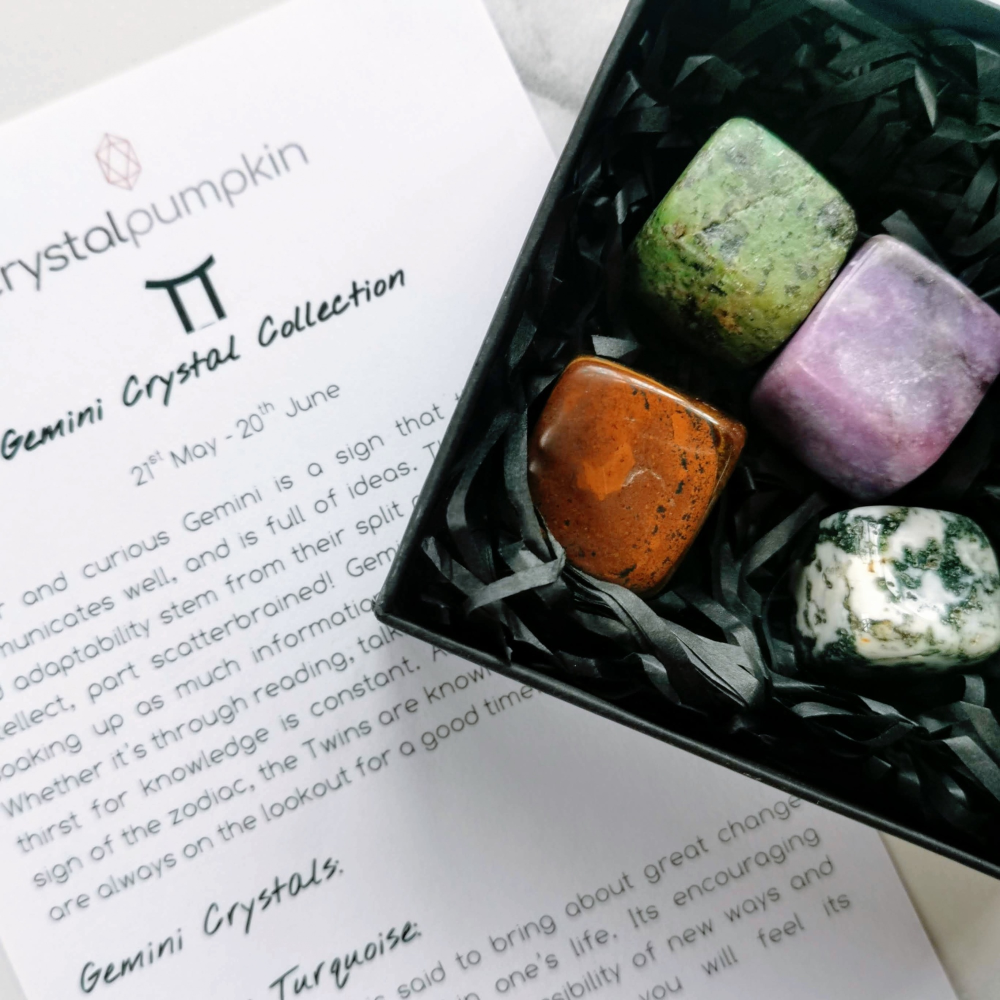 Gemini Gemstone Crystal Set